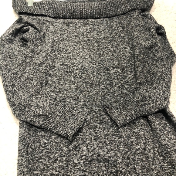 American Eagle Gray Off The Shoulder Sweater Dress - Picture 10 of 10